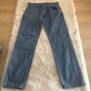 Rustler Men's Relaxed Fit Medium‎ Wash Denim Jeans Blue Size 32x30